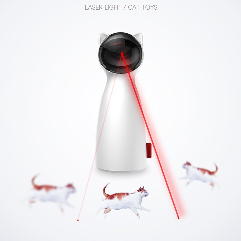 Creative Cat LED Laser Funny Toy | Smart Automatic Rotation with 5 Circling Ranges | Interactive Training & Entertaining Toy for All Cats