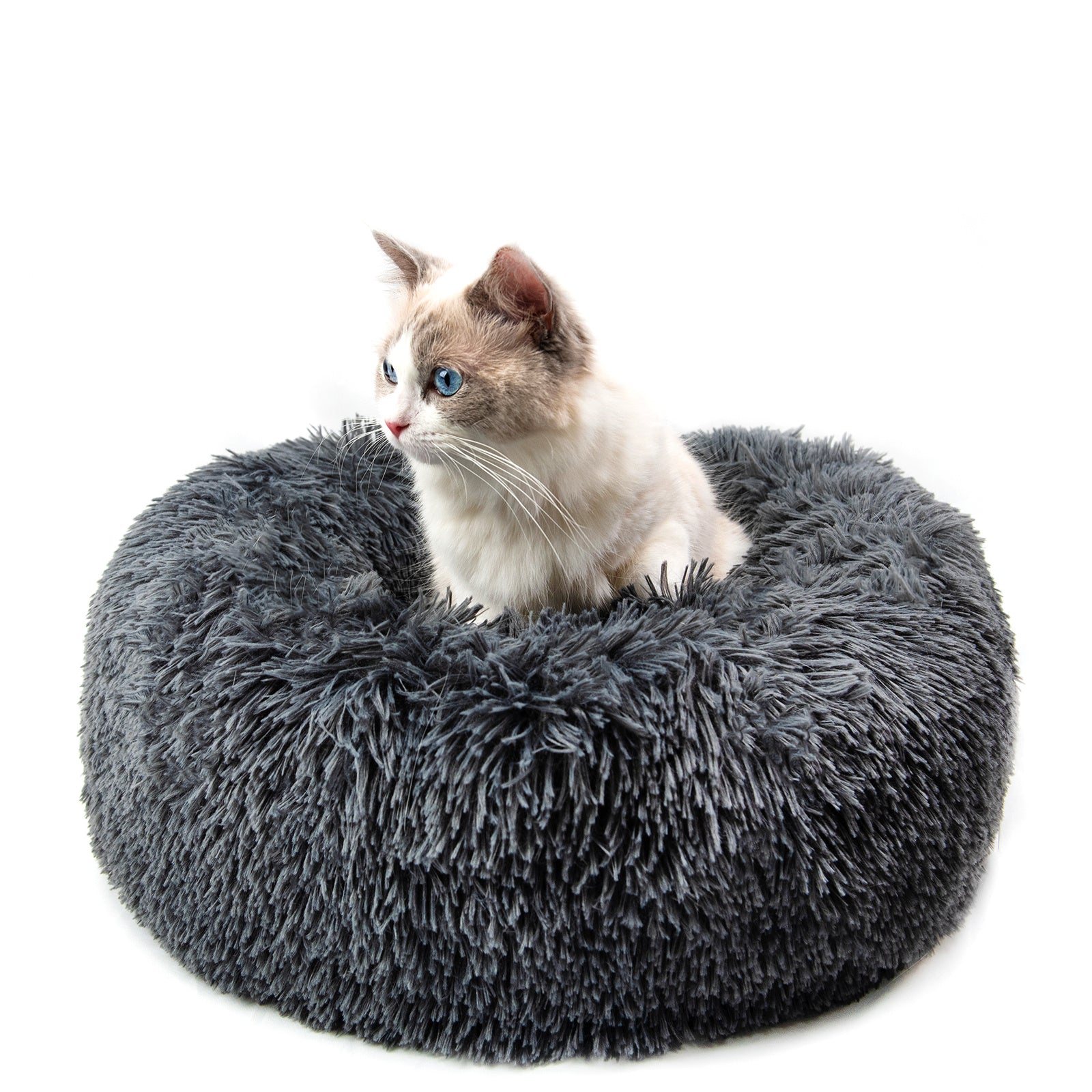 Luxury Plush Donut Pet Bed for Cats & Dogs Cat Litter Kennel Pet Nest Mat Puppy Beds