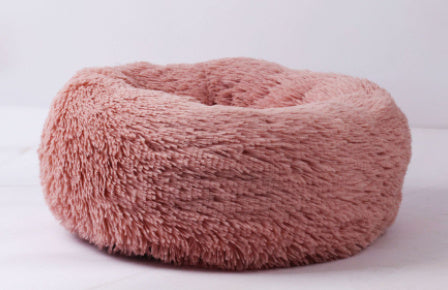 Luxury Plush Donut Pet Bed for Cats & Dogs Cat Litter Kennel Pet Nest Mat Puppy Beds