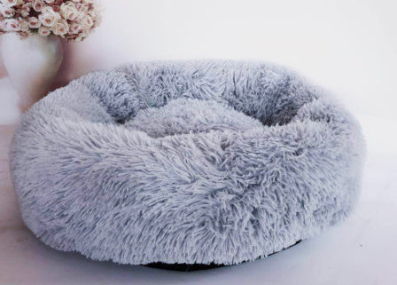 Luxury Plush Donut Pet Bed for Cats & Dogs Cat Litter Kennel Pet Nest Mat Puppy Beds
