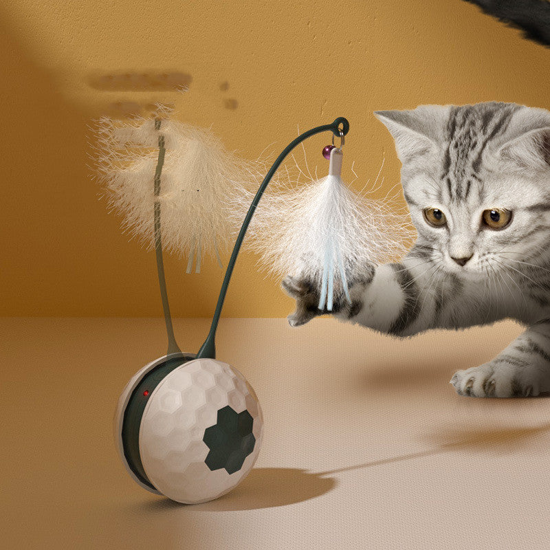 Intelligent Electric Cat Toy | Bite-Resistant Teaser Wand with USB Charging | Automatic Pendulum Ball for All Cats