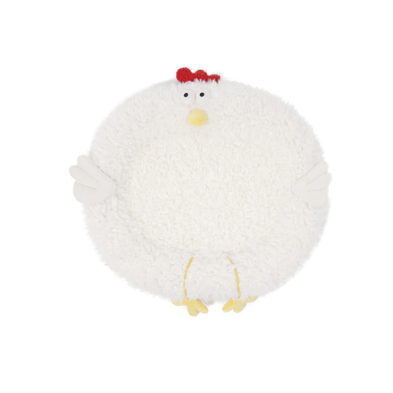 Cute Chicken Cat Sleeping Mat | Ultra-Soft Lion Velvet Pet Bed with PP Cotton