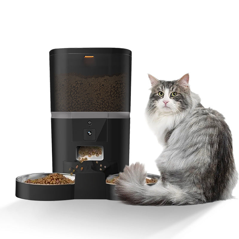 Smart Pet Feeder with HD Camera & App Control | 4L/6L Automatic Dog Cat Feeder with Video Recording