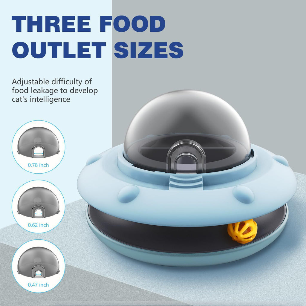 Smart UFO Slow Feeder for Cats & Dogs | Interactive Puzzle Bowl with Electric Food Dispensing & Bell