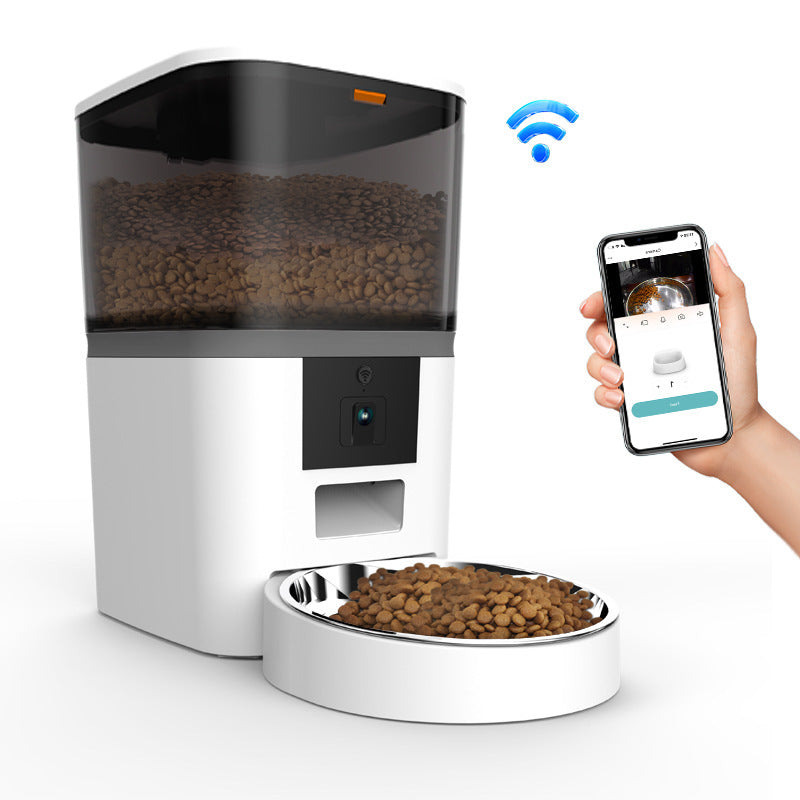 Smart Pet Feeder with HD Camera & App Control | 4L/6L Automatic Dog Cat Feeder with Video Recording